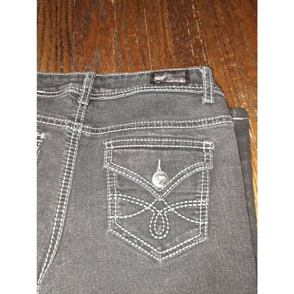 Size 5 Earl Jean Blue Black Denim Jeans with Pockets and Belt Loops - Picture 6 of 6